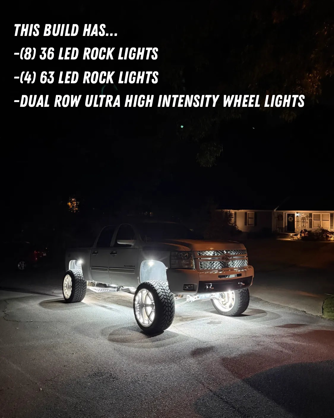 63 LED Pure White Rock Lights