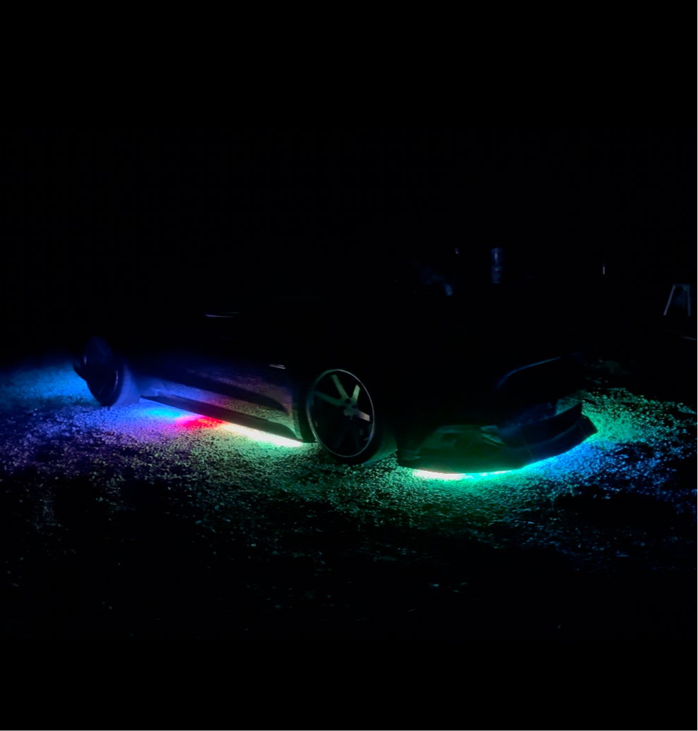Dream Flow Car LED Underglow Kit – 360° Flowing Colors + Pure White Mode