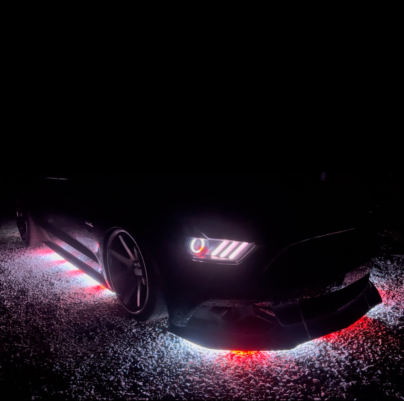 Dream Flow Car LED Underglow Kit – 360° Flowing Colors + Pure White Mode